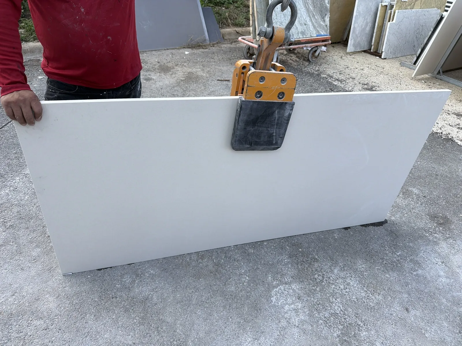 Full image of Dekton Aeris Grey Sintered countertop slab