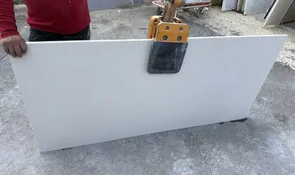 Full image of Dekton Aeris Grey Sintered countertop slab