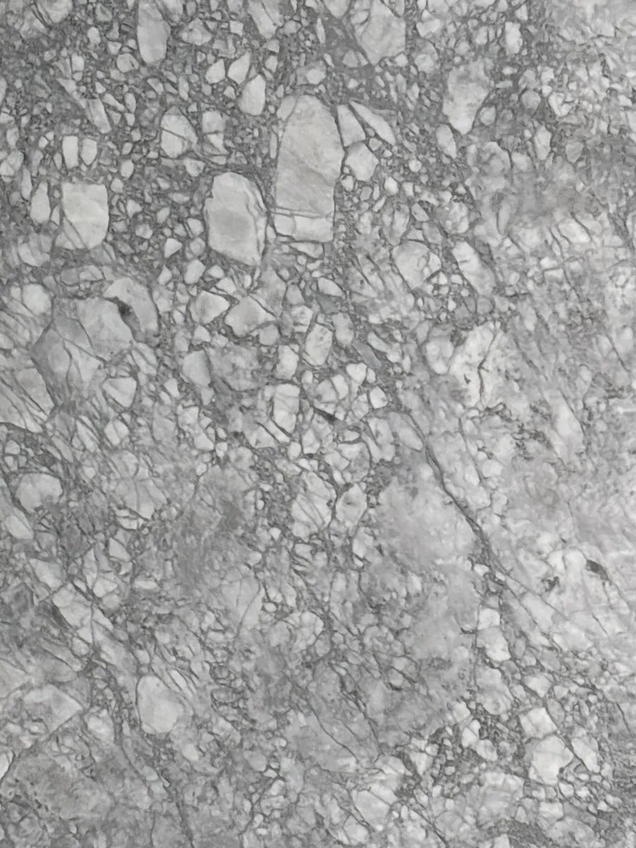 Closeup image of Grey Goose Marble countertop slab