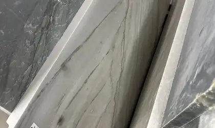 Closeup image of Mont Blanc Quartzite countertop slab