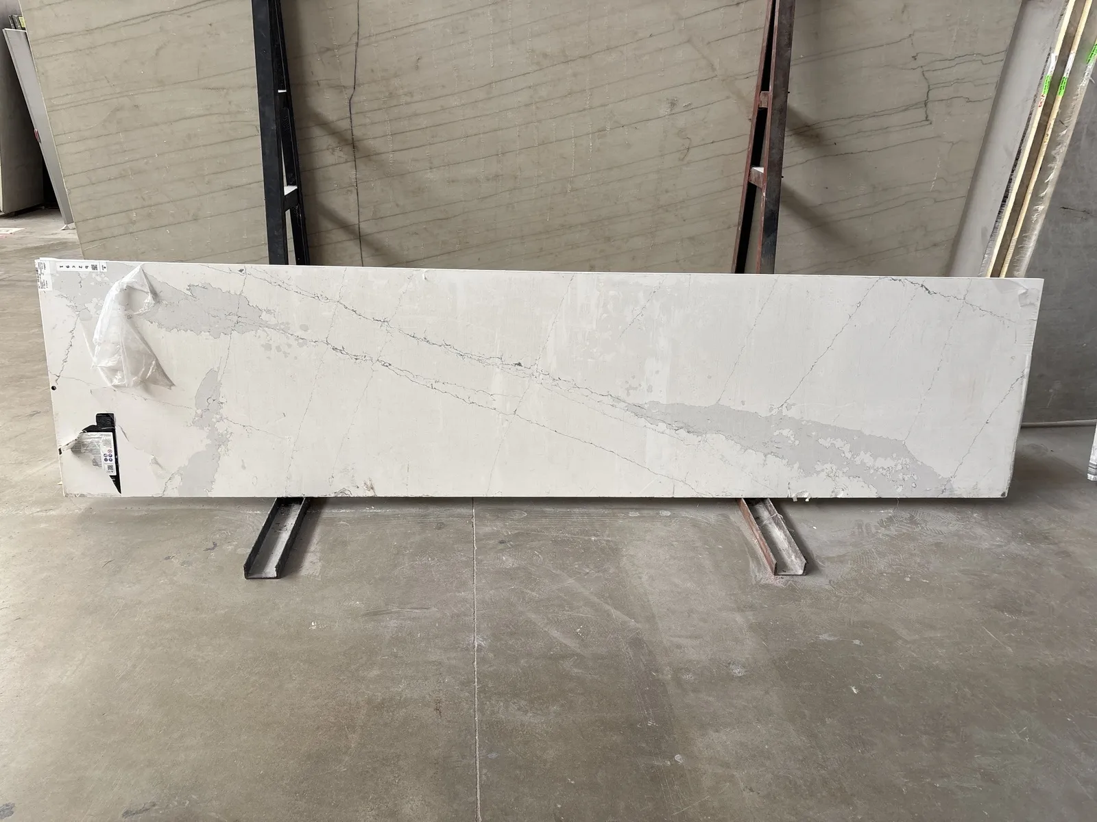 Full image of Silestone Ethereal Dusk White Quartz countertop slab