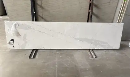 Full image of Silestone Ethereal Dusk White Quartz countertop slab