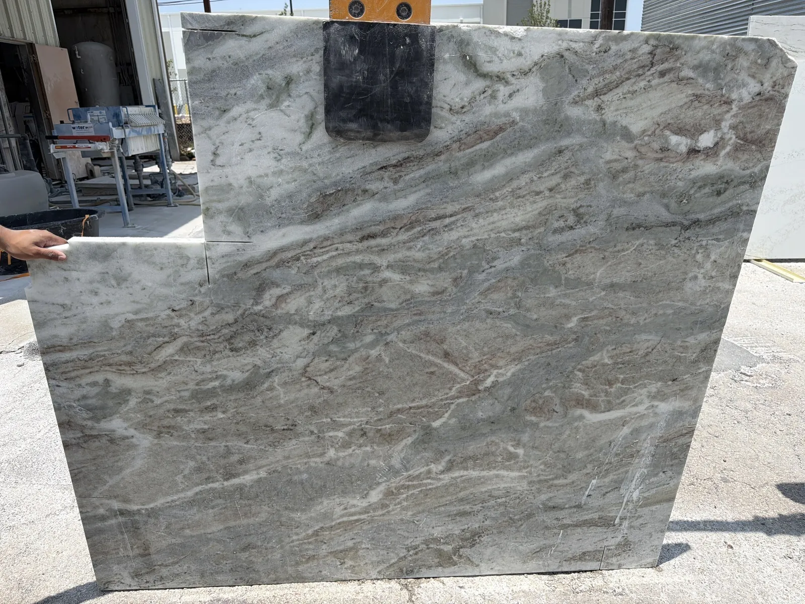 Closeup image of Fantasy Brown Granite countertop slab