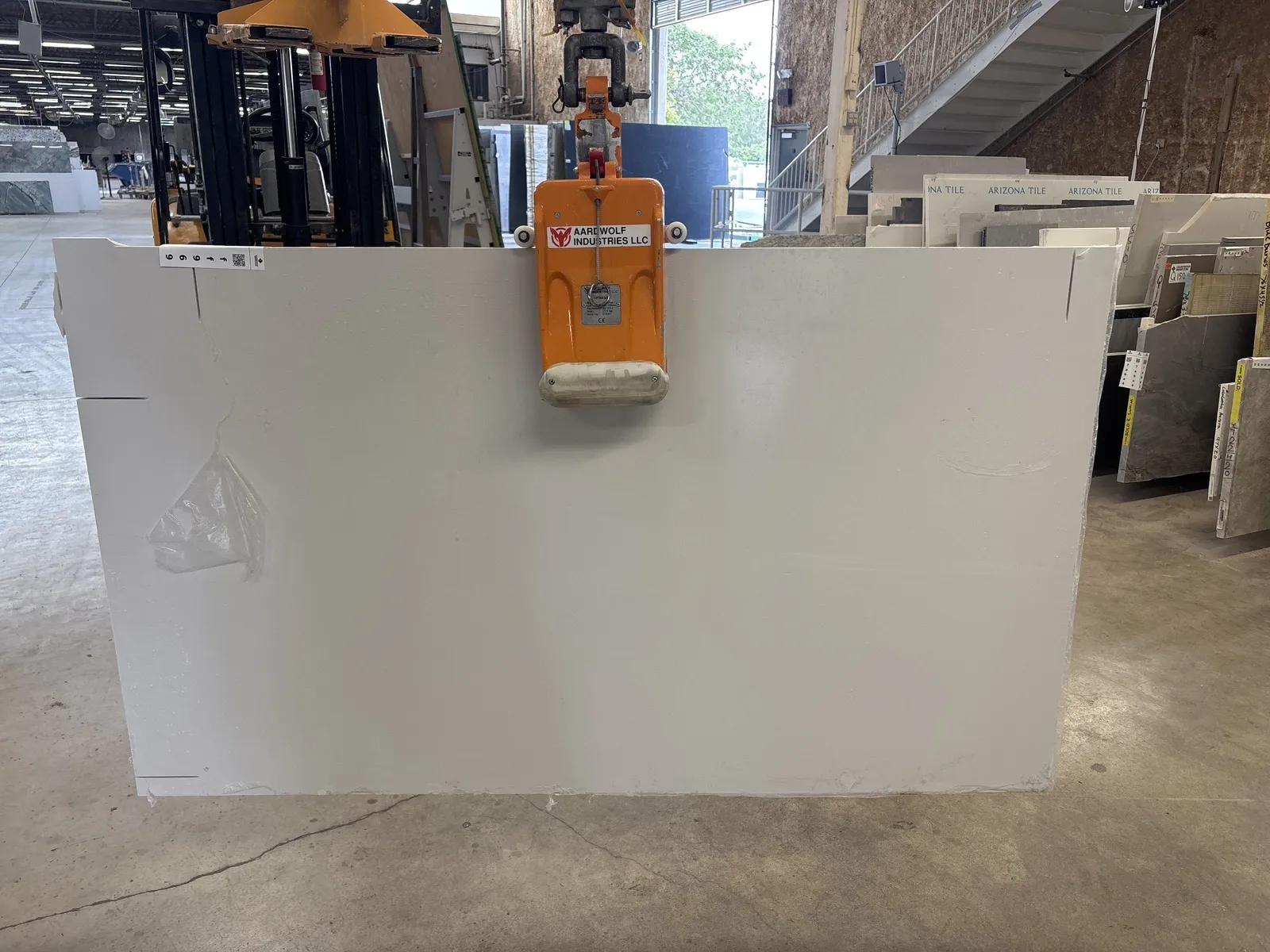 Full image of Silestone Miami White White Quartz countertop slab