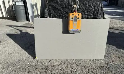 Full image of Caesarstone Pebble Quartz countertop slab