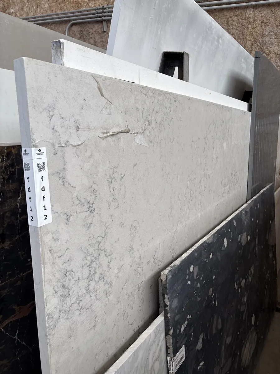 Full image of Silestone Helix White Quartz countertop slab
