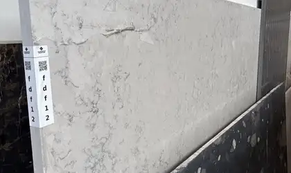 Full image of Silestone Helix White Quartz countertop slab