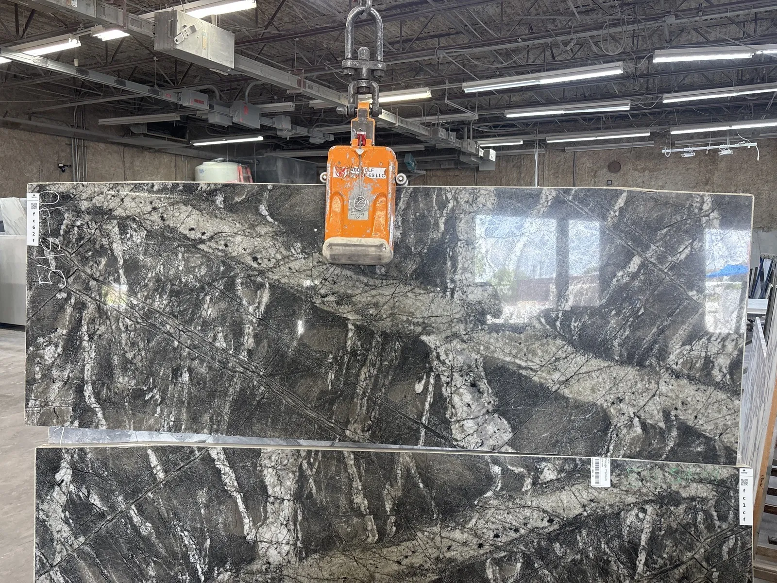 Full image of Prague Black Quartzite countertop slab