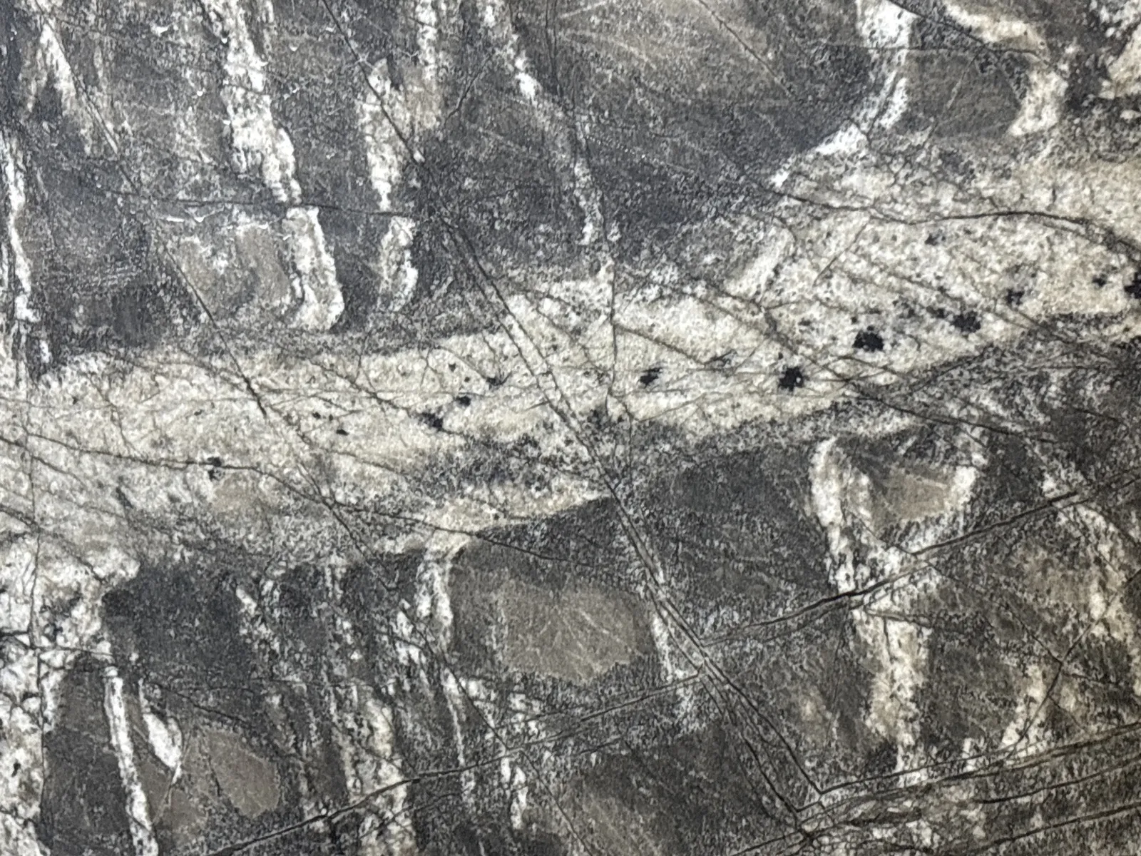 Closeup image of Prague Black Quartzite countertop slab