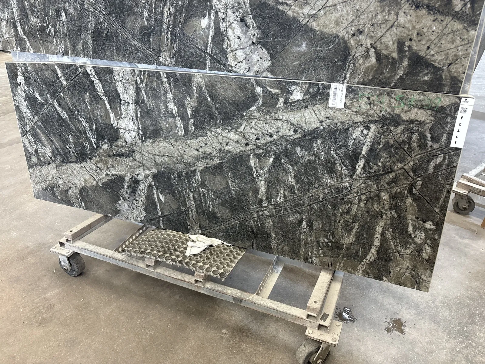 Full image of Prague Black Quartzite countertop slab