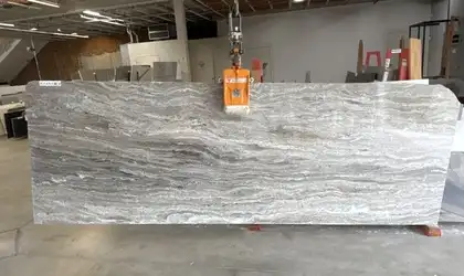 Full image of Fantasy Brown Grey Marble countertop slab