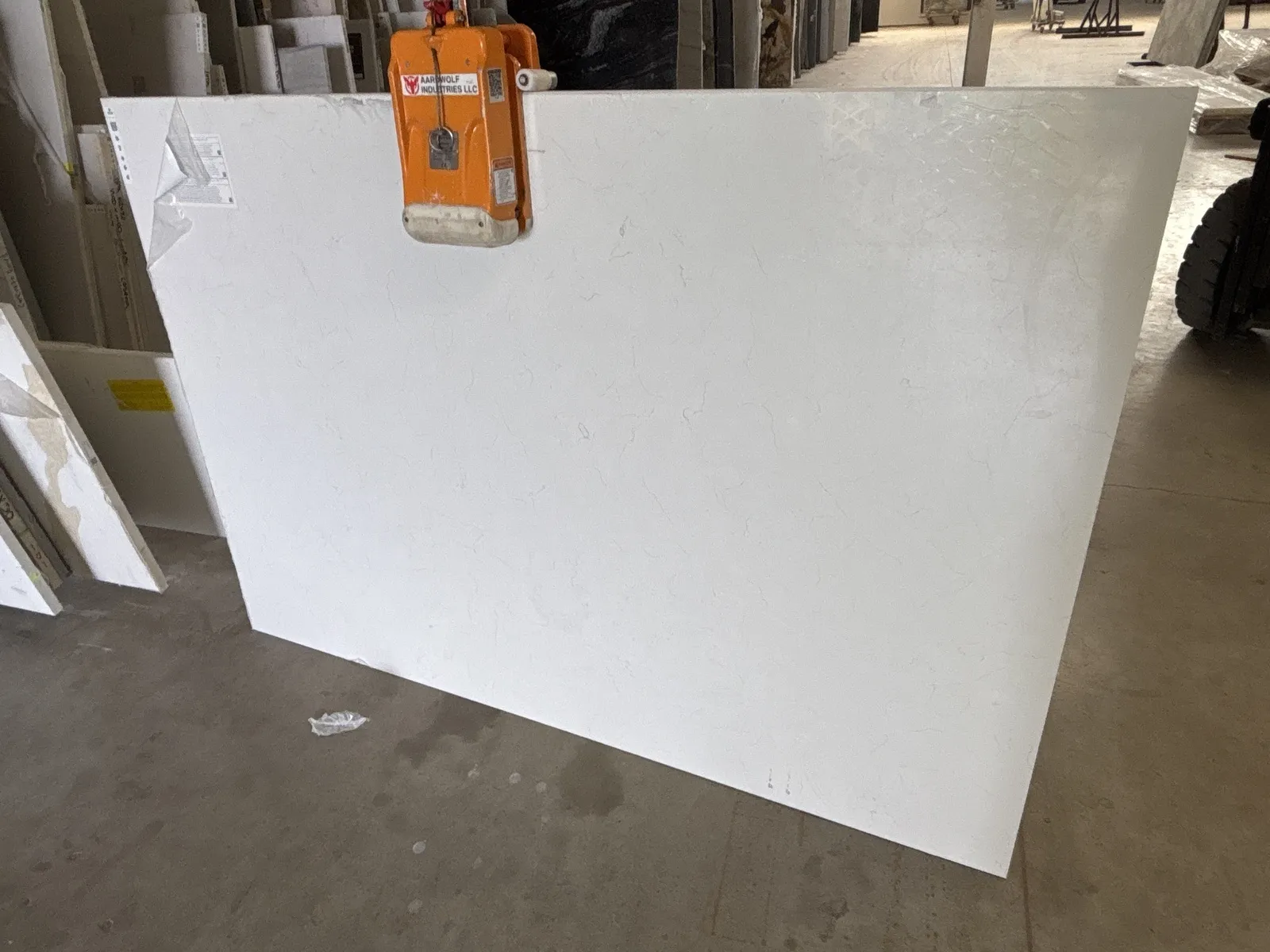 Full image of Q Quartz Carrara Morro Quartz countertop slab