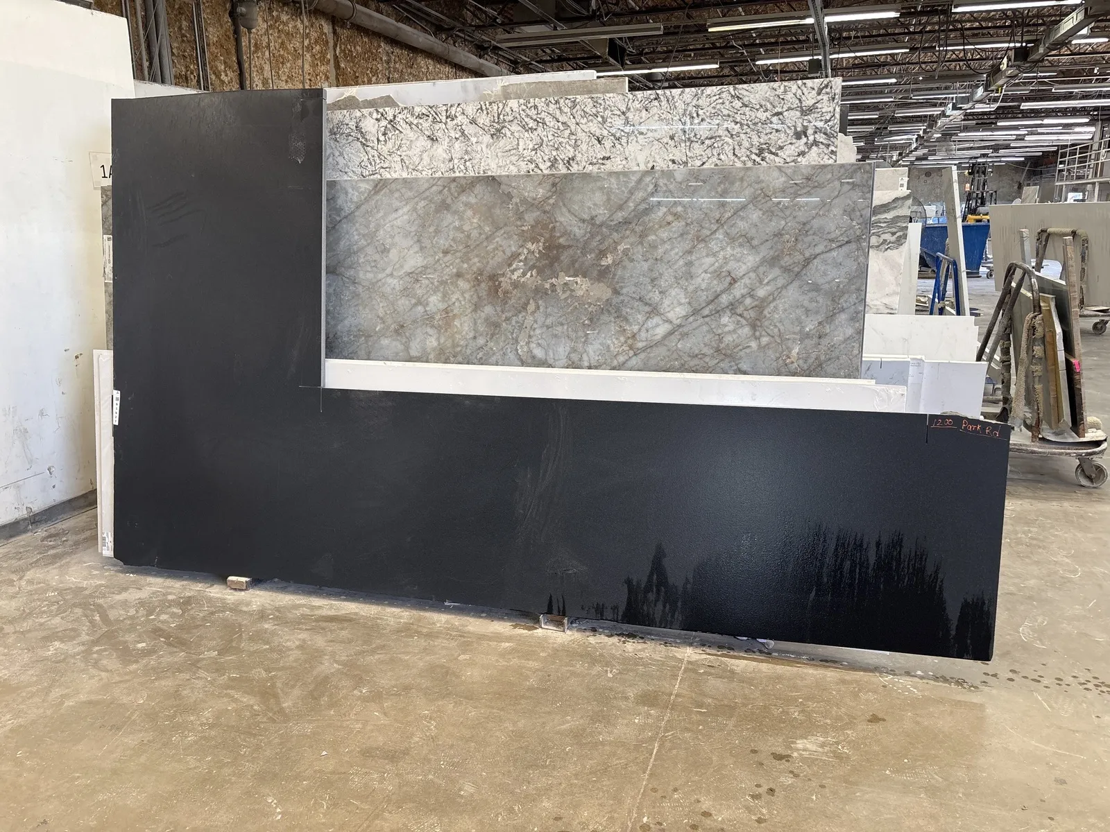 Full image of Absolute Black Granite countertop slab