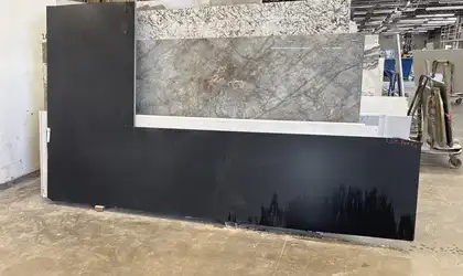 Full image of Absolute Black Granite countertop slab