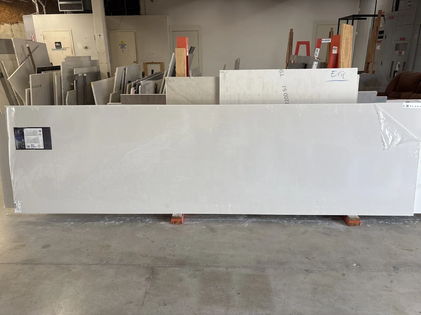 Full image of Silestone Miami White White Quartz countertop slab