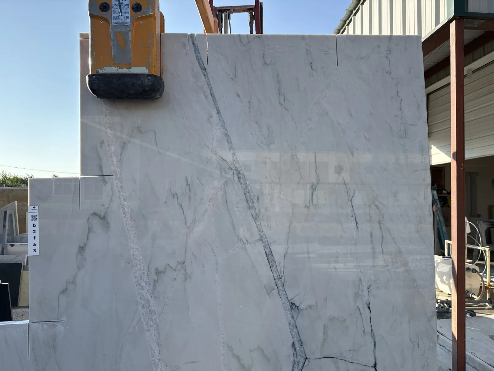 Full image of Fantasy Lux White Quartzite countertop slab