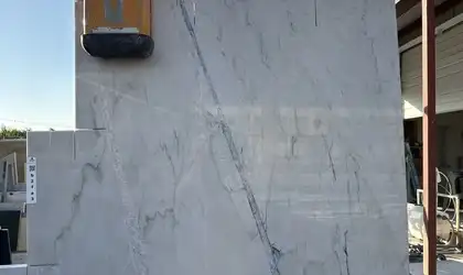 Full image of Fantasy Lux White Quartzite countertop slab