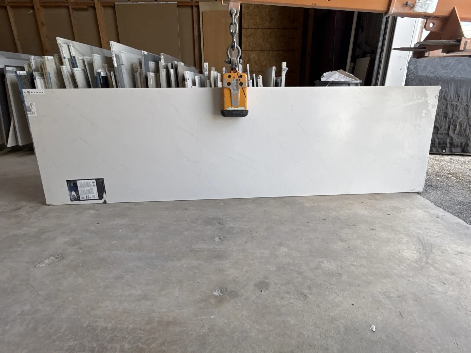 Full image of Silestone Eternal Statuario White Quartz countertop slab