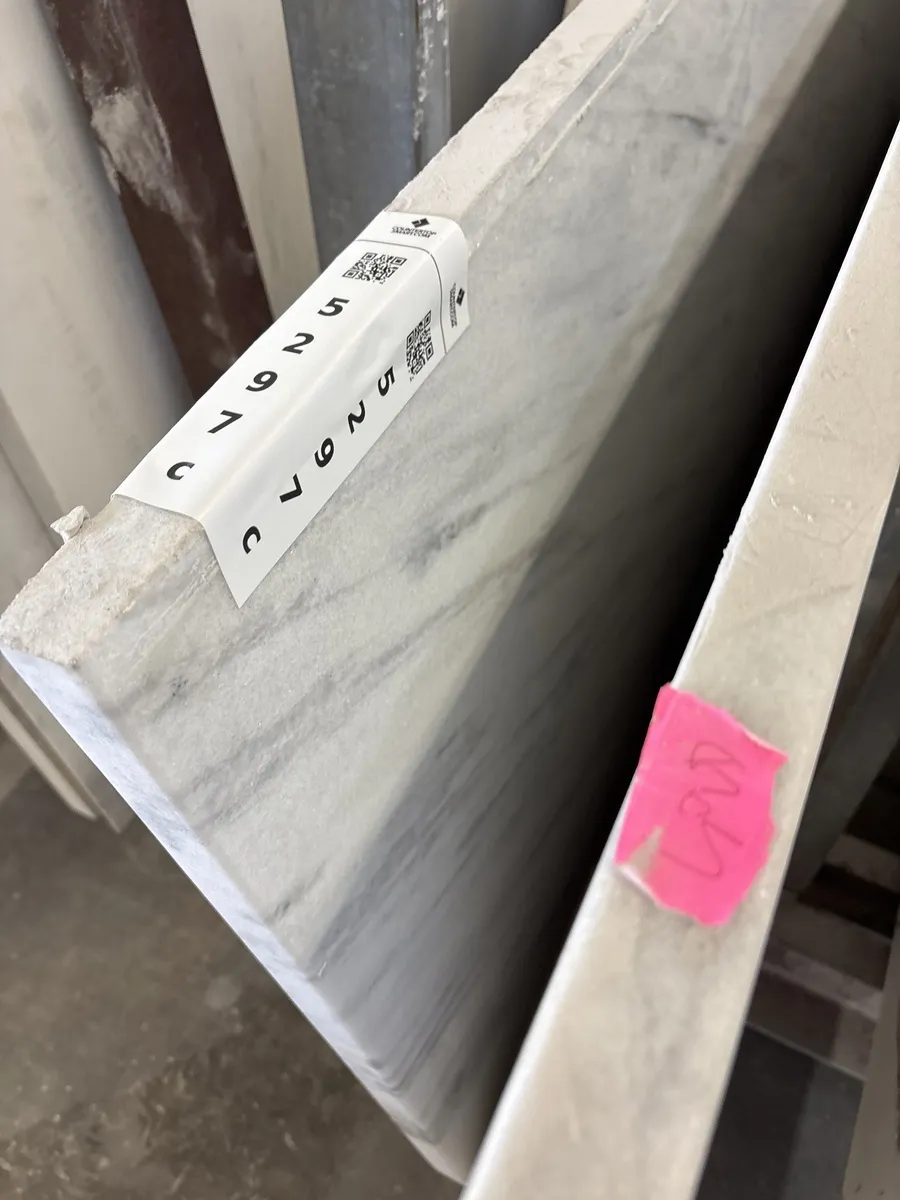 Full image of Mont Blanc White Quartzite countertop slab