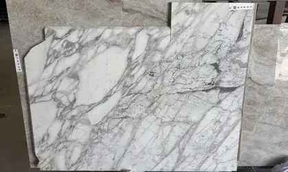 Full image of Arabescato Vagli White Marble countertop slab