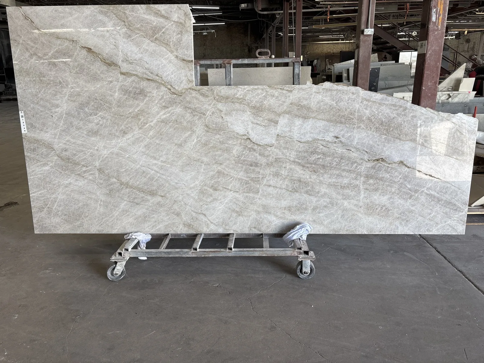 Full image of Taj Mahal Cream Quartzite countertop slab
