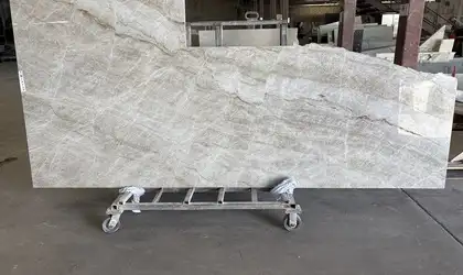 Full image of Taj Mahal Cream Quartzite countertop slab