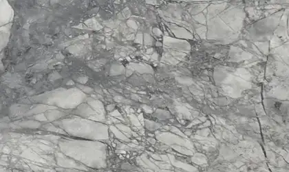 Closeup image of Grey Goose Marble countertop slab