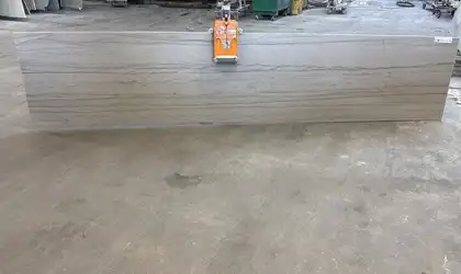 Full image of White Macaubas Grey Quartzite countertop slab