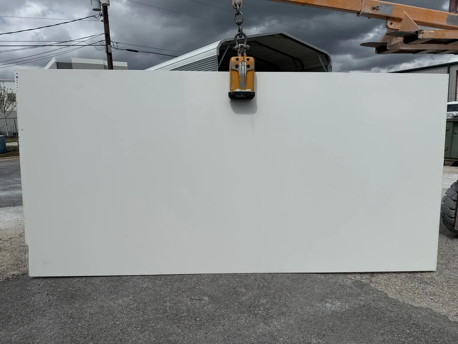 Full image of Q Quartz Arctic White Quartz countertop slab