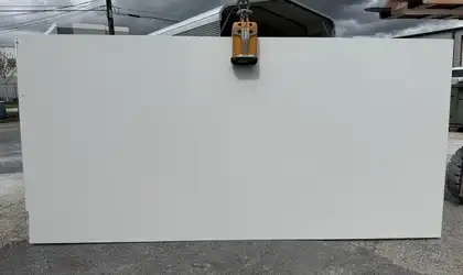 Full image of Q Quartz Arctic White Quartz countertop slab