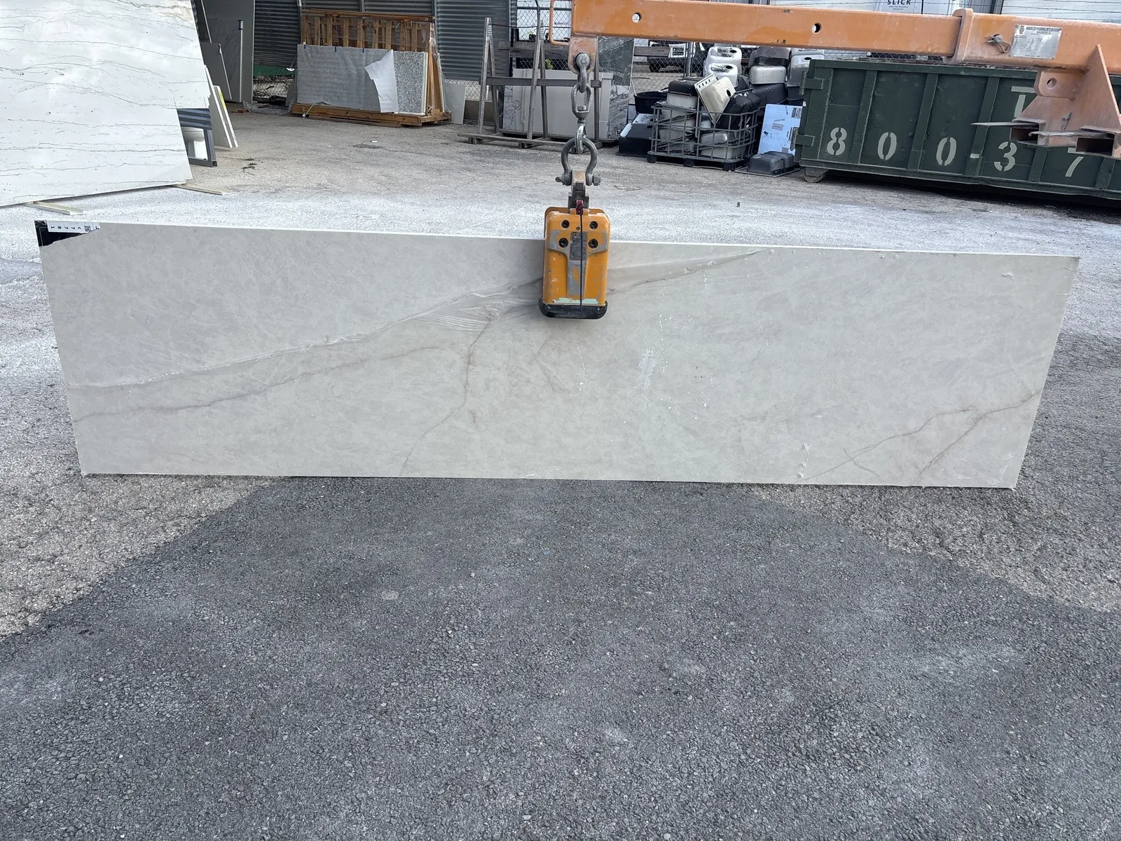 Full image of Q Quartz Solitaj Cream Quartz countertop slab