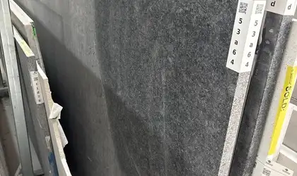 Full image of Silver Pearl Black Granite countertop slab