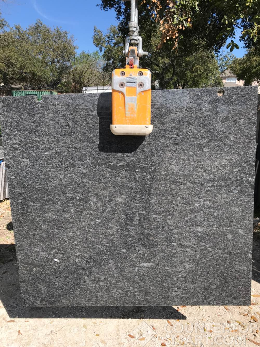 Full image of Steel Grey Granite countertop slab