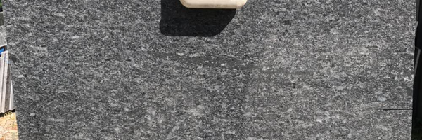 Full image of Steel Grey Granite countertop slab