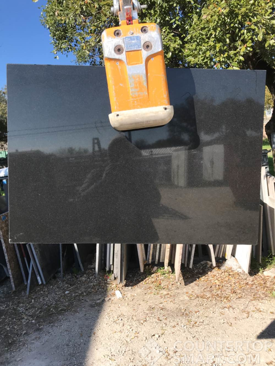 Full image of Absolute Black Granite countertop slab