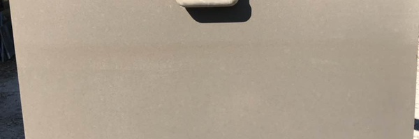 Full image of Vicostone Luna Grey Quartz countertop slab