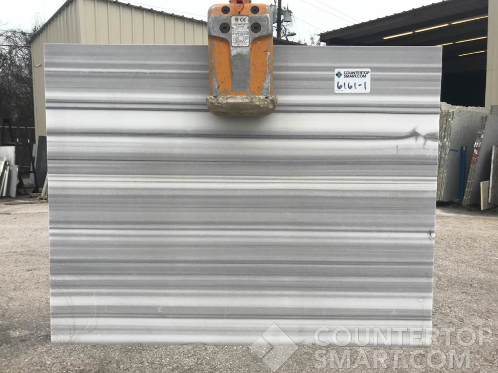 Full image of Bianco Mediterraneo Marble countertop slab