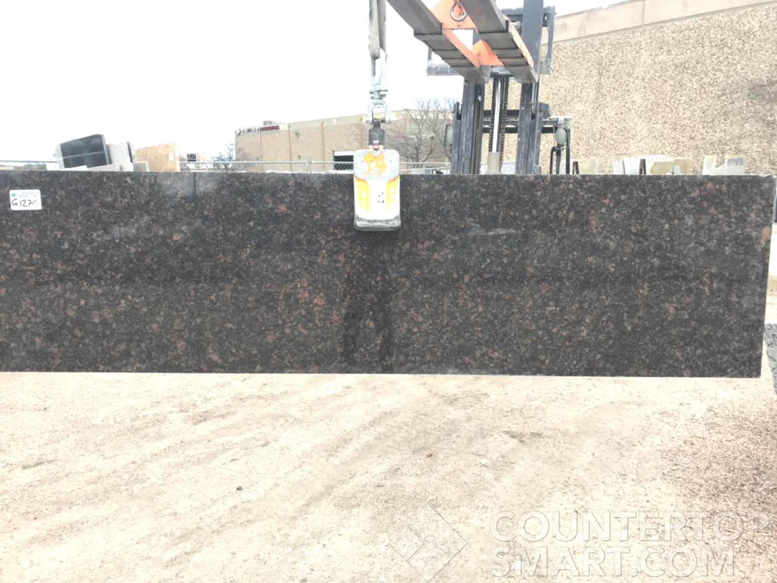 Full image of Tan Brown Granite countertop slab