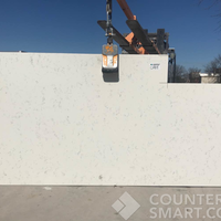 Full image of Q Quartz Cashmere Carrara Quartz countertop slab