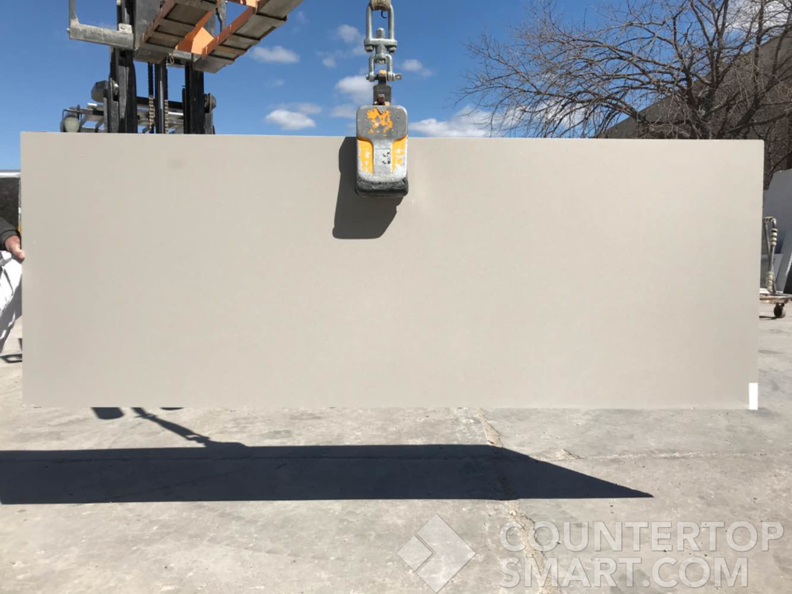 Full image of HanStone Artisan Grey Quartz countertop slab