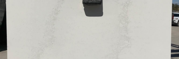 Full image of Caesarstone Calacatta Nuvo Quartz countertop slab