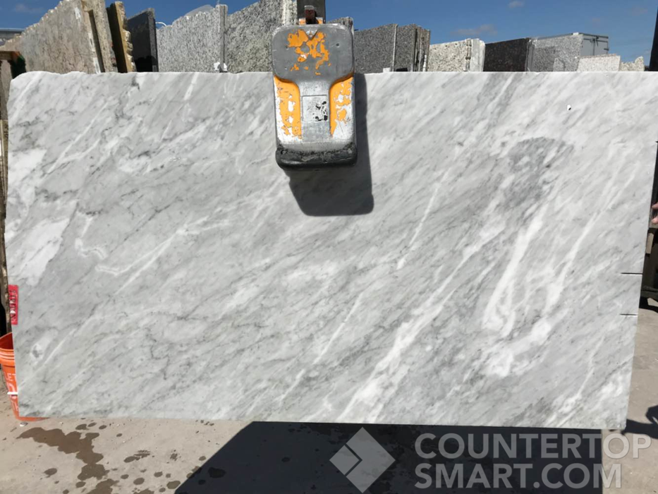 Full image of Carrara Marble countertop slab