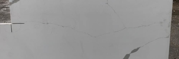 Full image of Everest Calacatta Gold Quartz countertop slab