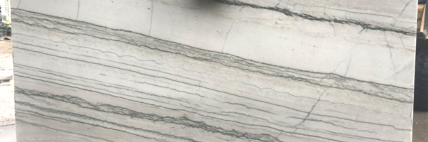 Full image of White Macaubas Quartzite countertop slab