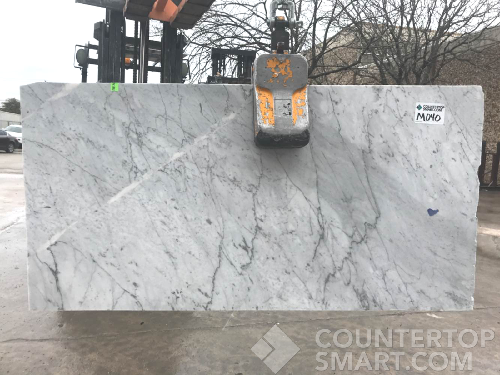 Full image of Carrara White Marble countertop slab
