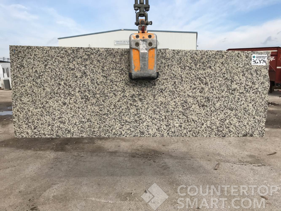 Full image of Bianco Antico Grey Granite countertop slab