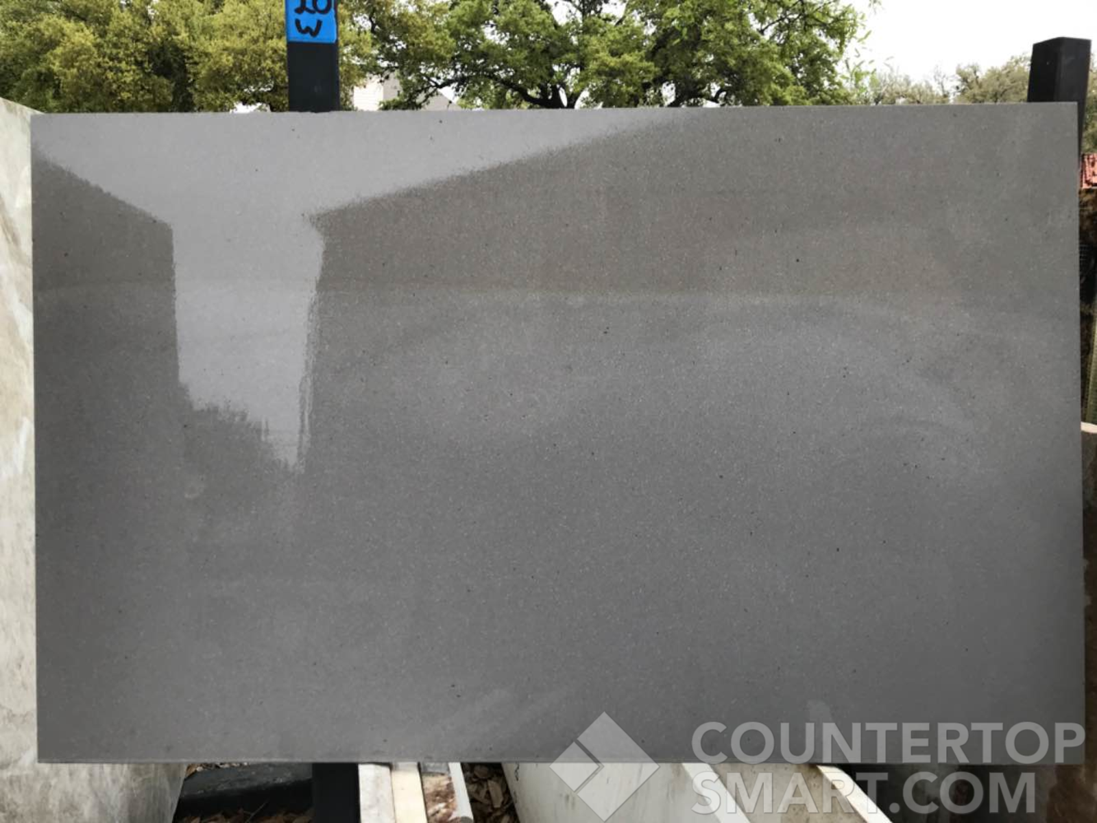 Full image of Caesarstone Sleek Concrete Quartz countertop slab