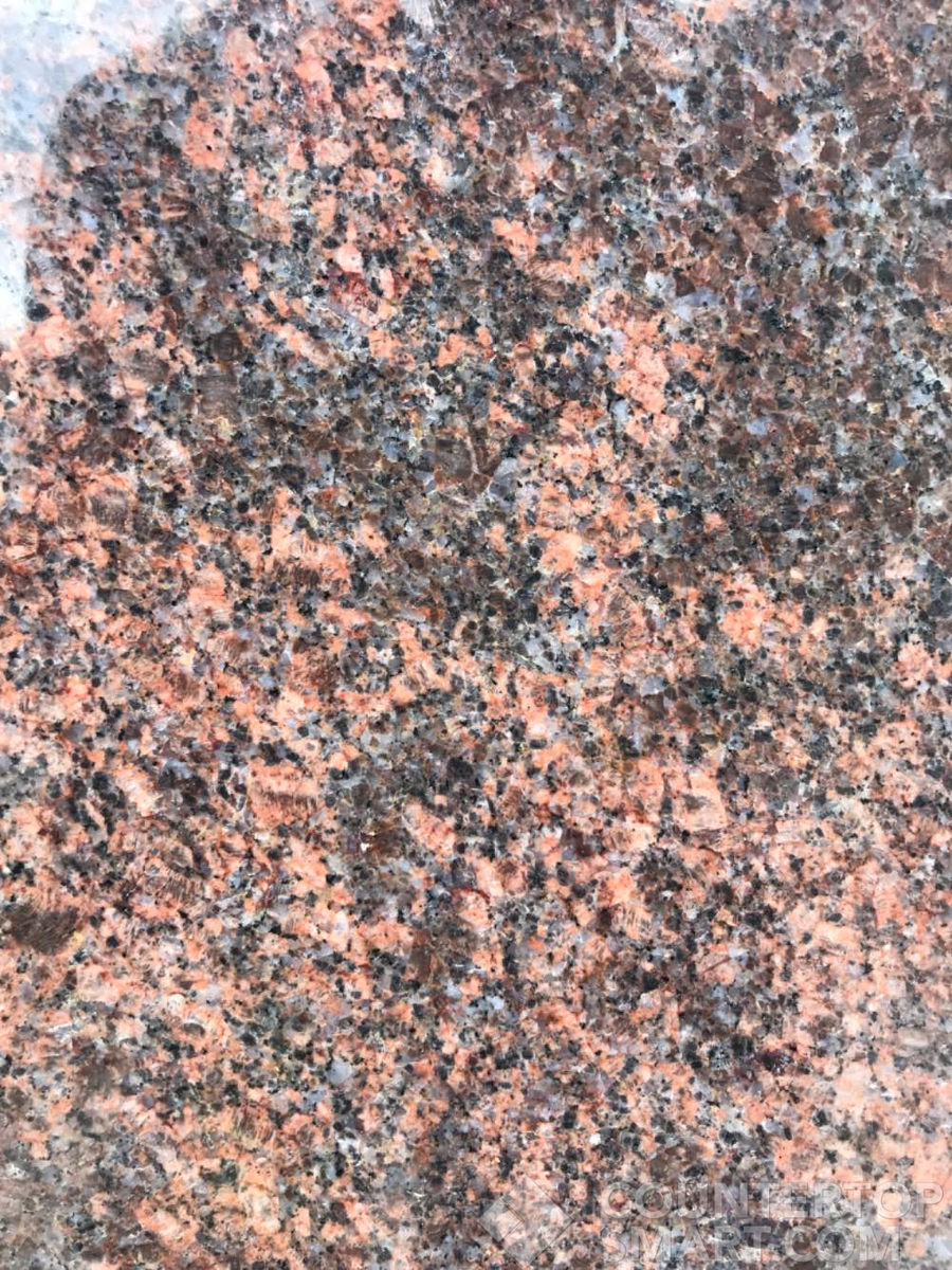 Closeup image of Tan Brown Granite countertop slab