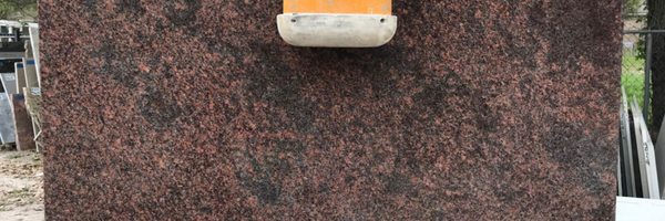 Full image of Tan Brown Granite countertop slab
