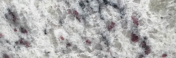 Closeup image of Dallas White Granite countertop slab